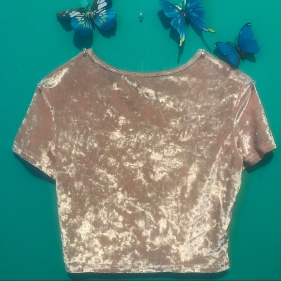 Pink Velvet slim fit crop tee - Picture 4 of 7